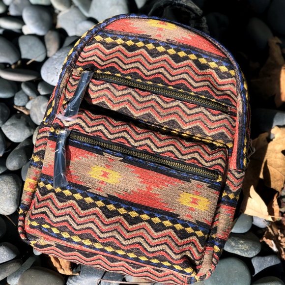 NEW Moda Luxe Tribal Ethnic Aztec Geometric Boho Gypsy Travel Backpacks Book Bag - Picture 2 of 11